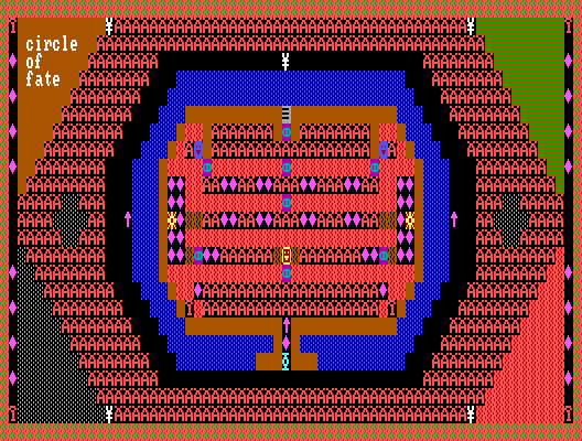 Thumbnail for a map of Level 33 for the PC game Caverns Of Kroz.