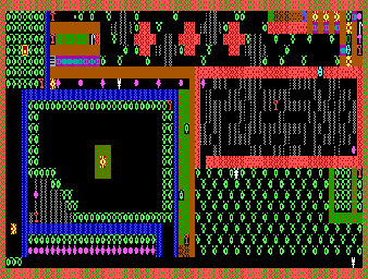 Thumbnail for a map of Level 35 for the PC game Caverns Of Kroz.