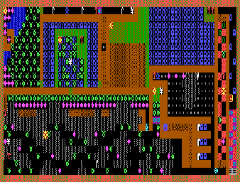 Thumbnail for a map of Level 39 for the PC game Caverns Of Kroz.