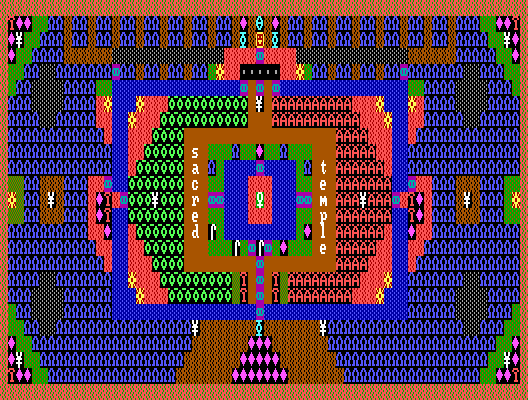 Thumbnail for a map of Level 40 for the PC game Caverns Of Kroz.