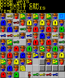 Thumbnail for a map of 006: DOOR WAYS for the PC game Chip's Challenge 2.