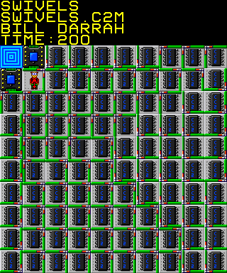 Thumbnail for a map of 008: SWIVELS for the PC game Chip's Challenge 2.