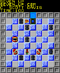 Thumbnail for a map of 013: SEVEN UP for the PC game Chip's Challenge 2.