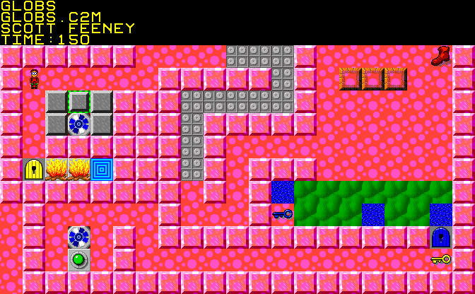 Thumbnail for a map of 034: GLOBS for the PC game Chip's Challenge 2.