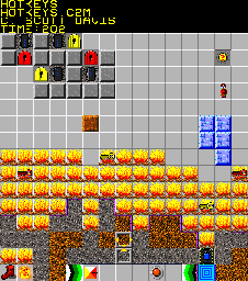 Thumbnail for a map of 037: HOTKEYS for the PC game Chip's Challenge 2.