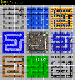 Thumbnail for a map of 051: MAZES for the PC game Chip's Challenge 2.