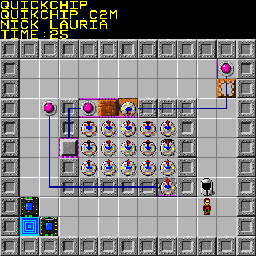 Thumbnail for a map of 053: QUICKCHIP for the PC game Chip's Challenge 2.