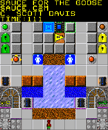 Thumbnail for a map of 054: SAUCE FOR THE GOOSE for the PC game Chip's Challenge 2.