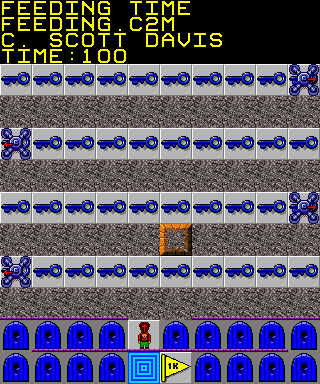 Thumbnail for a map of 061: FEEDING TIME for the PC game Chip's Challenge 2.