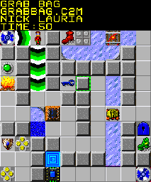 Thumbnail for a map of 062: GRAB BAG for the PC game Chip's Challenge 2.