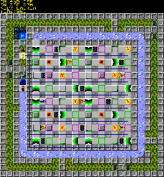 Thumbnail for a map of 072: ON AND OFF for the PC game Chip's Challenge 2.