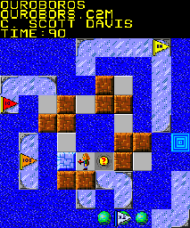 Thumbnail for a map of 095: OUROBOROS for the PC game Chip's Challenge 2.