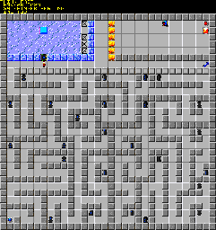 Thumbnail for a map of 097: THINK FAST for the PC game Chip's Challenge 2.