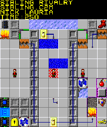 Thumbnail for a map of 098: SIBLING RIVALRY for the PC game Chip's Challenge 2.
