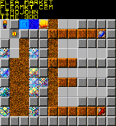 Thumbnail for a map of 110: FLEA MARKET for the PC game Chip's Challenge 2.