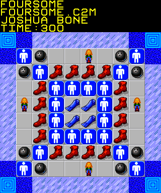 Thumbnail for a map of 120: FOURSOME for the PC game Chip's Challenge 2.