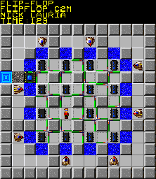 Thumbnail for a map of 121: FLIP-FLOP for the PC game Chip's Challenge 2.
