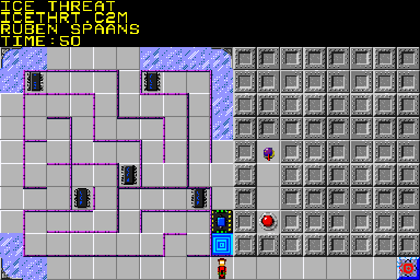 Thumbnail for a map of 126: ICE THREAT for the PC game Chip's Challenge 2.