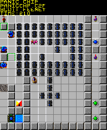 Thumbnail for a map of 133: PANIC CHIP for the PC game Chip's Challenge 2.