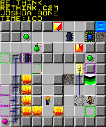 Thumbnail for a map of 134: RE:THINK for the PC game Chip's Challenge 2.