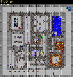 Thumbnail for a map of 143: CAVERNS for the PC game Chip's Challenge 2.