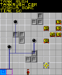 Thumbnail for a map of 148: TANK RUSH for the PC game Chip's Challenge 2.