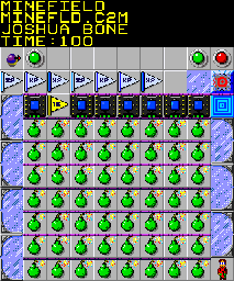 Thumbnail for a map of 151: MINEFIELD for the PC game Chip's Challenge 2.