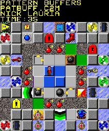 Thumbnail for a map of 152: PATTERN BUFFERS for the PC game Chip's Challenge 2.