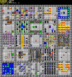 Thumbnail for a map of 154: PIGEON HOLES for the PC game Chip's Challenge 2.