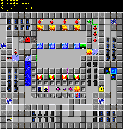 Thumbnail for a map of 166: QUADRO for the PC game Chip's Challenge 2.