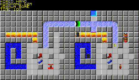 Thumbnail for a map of 183: HIRED HAND for the PC game Chip's Challenge 2.