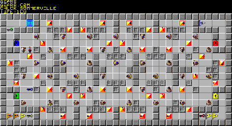 Thumbnail for a map of 184: GEARS for the PC game Chip's Challenge 2.