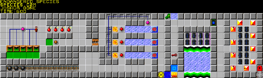 Thumbnail for a map of 187: ENDANGERED SPECIES for the PC game Chip's Challenge 2.