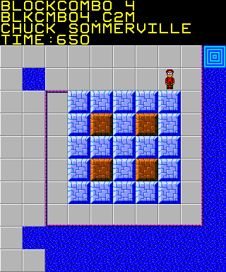 Thumbnail for a map of 197: BLOCKCOMBO 4 for the PC game Chip's Challenge 2.