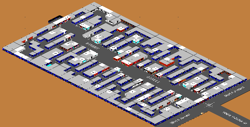 Thumbnail for a map of Budayeen (Northwest) for the PC game Circuit's Edge.
