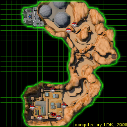 Thumbnail for a map of Mission 09: Evolution Of Evil (In-Game Map) for the PC game Command & Conquer: Renegade.