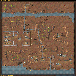 Thumbnail for a map of Nod SCB13EB - Cradle Of My Temple for the PC game Command & Conquer: Tiberian Dawn.