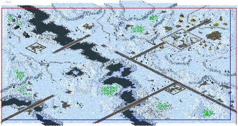 Thumbnail for a map of NOD10A - Destroy The Mammoth Mk II Prototype for the PC game Command & Conquer: Tiberian Sun.