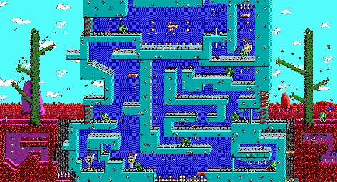 Thumbnail for a map of Level 09 for the PC game Commander Keen In "Aliens Ate My Baby Sitter!".