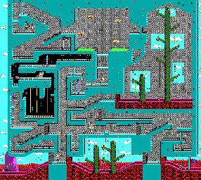 Thumbnail for a map of Level 10 for the PC game Commander Keen In "Aliens Ate My Baby Sitter!".