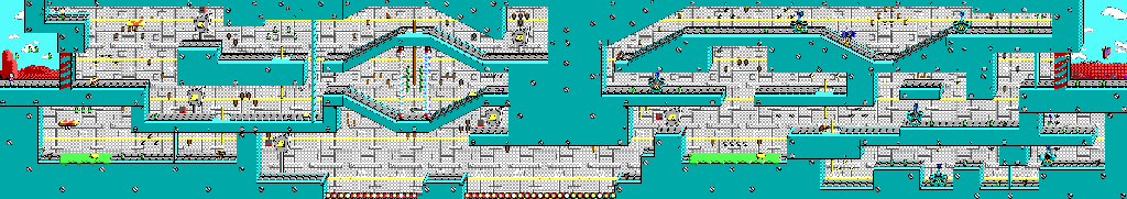 Thumbnail for a map of Level 11 for the PC game Commander Keen In "Aliens Ate My Baby Sitter!".