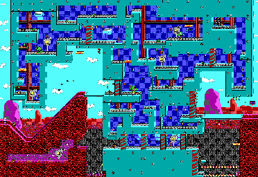 Thumbnail for a map of Level 12 for the PC game Commander Keen In "Aliens Ate My Baby Sitter!".
