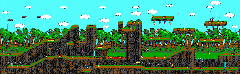 Thumbnail for a map of Level 16 for the PC game Commander Keen In "Goodbye, Galaxy!" - Secret Of The Oracle.