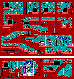 Thumbnail for a map of Level 10 for the PC game Commander Keen In "Goodbye, Galaxy!" - The Armageddon Machine.