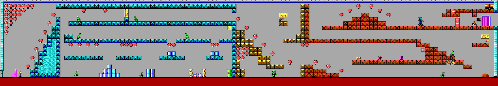 Thumbnail for a map of Level 04 for the PC game Commander Keen In "Invasion Of The Vorticons" - Episode One: Marooned On Mars.