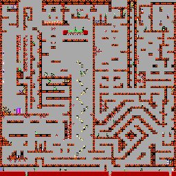 Thumbnail for a map of Level 14 for the PC game Commander Keen In "Invasion Of The Vorticons" - Episode One: Marooned On Mars.