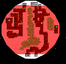 Thumbnail for a map of Mars for the PC game Commander Keen In "Invasion Of The Vorticons" - Episode One: Marooned On Mars.