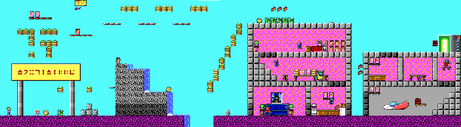 Thumbnail for a map of Level 01 for the PC game Commander Keen In "Invasion Of The Vorticons" - Episode Three: Keen Must Die!.
