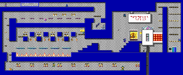 Thumbnail for a map of Level 06 for the PC game Commander Keen In "Invasion Of The Vorticons" - Episode Two: The Earth Explodes.