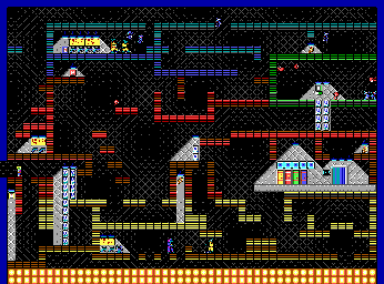 Thumbnail for a map of Level 14 for the PC game Commander Keen In "Invasion Of The Vorticons" - Episode Two: The Earth Explodes.